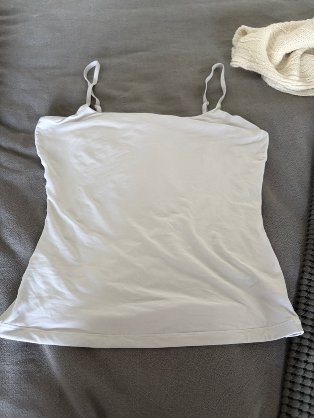 Classic White Spaghetti Strap Tank Top - Women